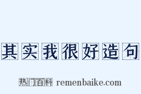 其实我很好造句是什么意思的图片